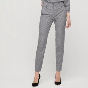 JCrew Cameron black and white stretch gingham slim crop pants